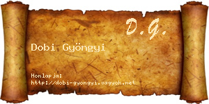 Dobi Gyöngyi névjegykártya