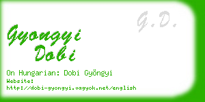 gyongyi dobi business card
