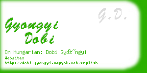 gyongyi dobi business card